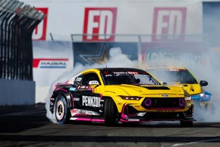 Mustang on the track