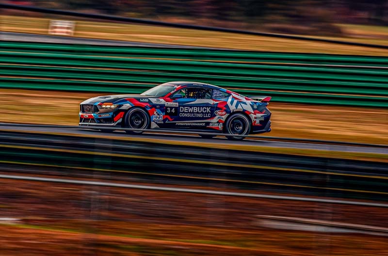 Mustang on track