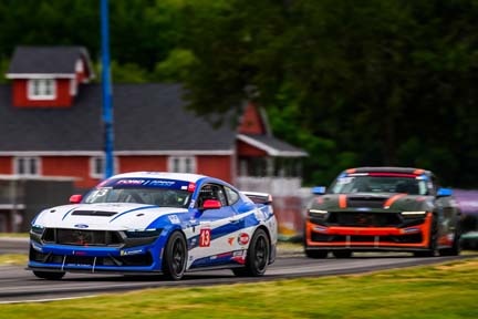 Mustang on the track