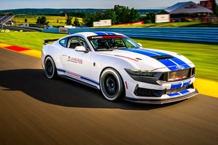 Mustang on the track