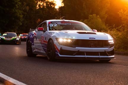 Mustang on the track