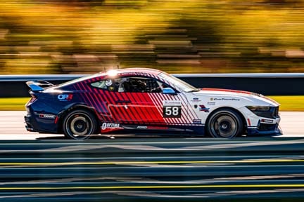 Mustang on the track