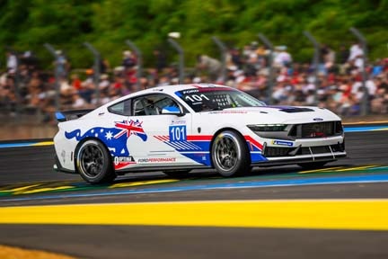 Mustang on the track