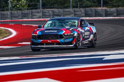 Mustang on the track