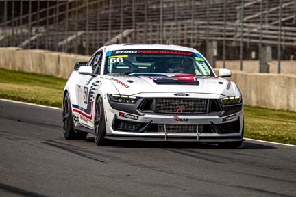 Mustang on the track