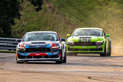 Mustang on the track