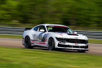 Mustang on the track