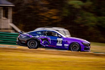 Mustang on the track