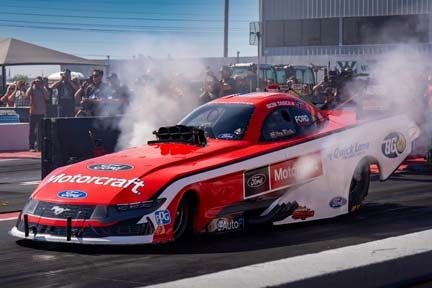 Mustang funny car on track