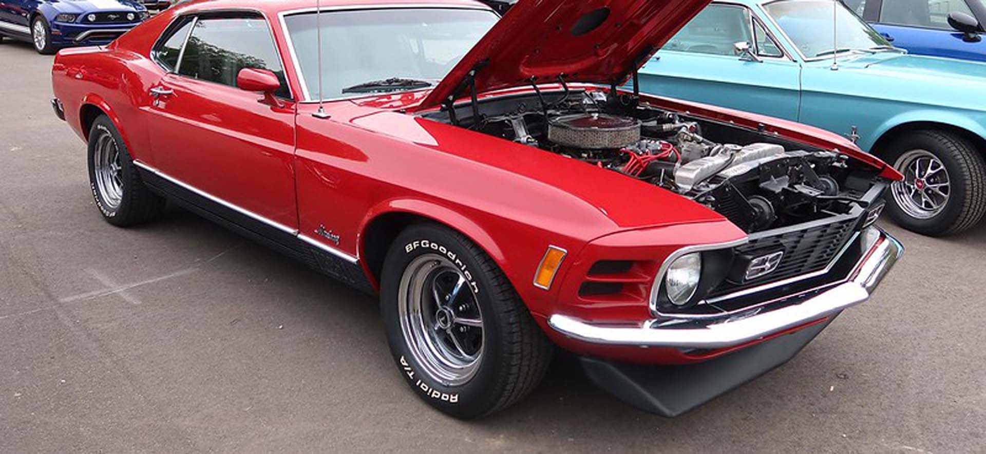 Mustang in lot