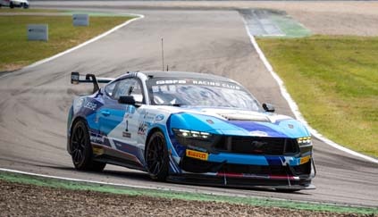 Mustang on the track